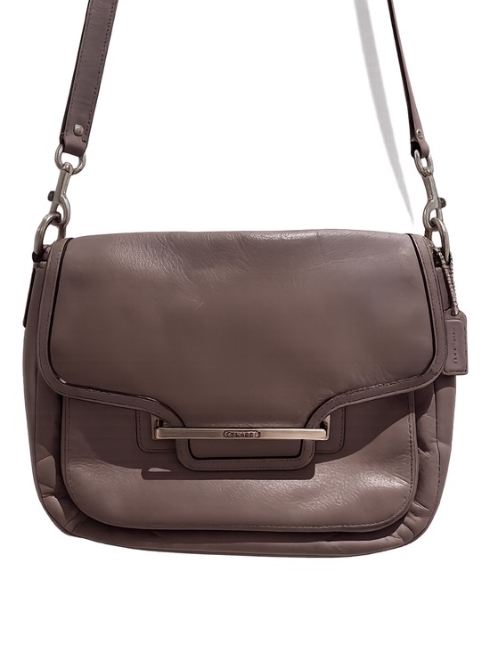 Coach Handbags - Coach Leather Flap Crossbody in Dusty Mauve